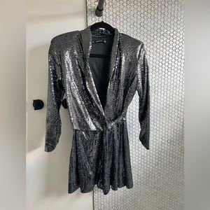 Beautiful Zara sequin wrap romper. Super cute, never worn.